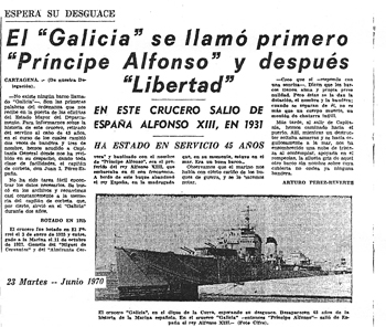 El primer artículo periodístico publicado por Arturo Pérez-Reverte (cortesía de Ada y Fierabrás) ...